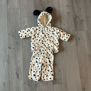 Kids Baby Black & White Dalmatian Hooded Set